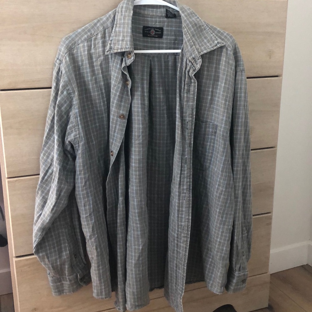 Vintage American Eagle Men’s Oversized Flannel